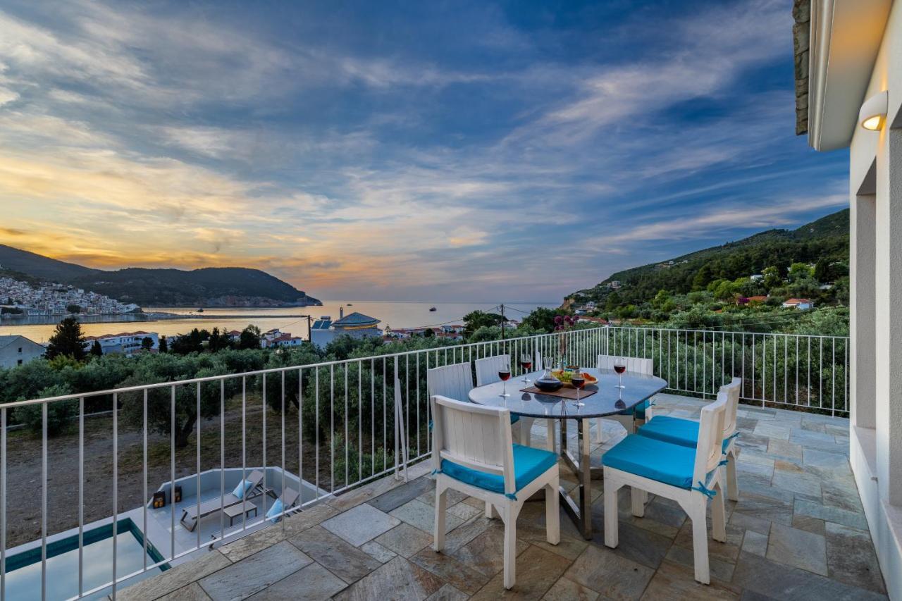 Sunshine Pool Villa Città di Skopelos Esterno foto